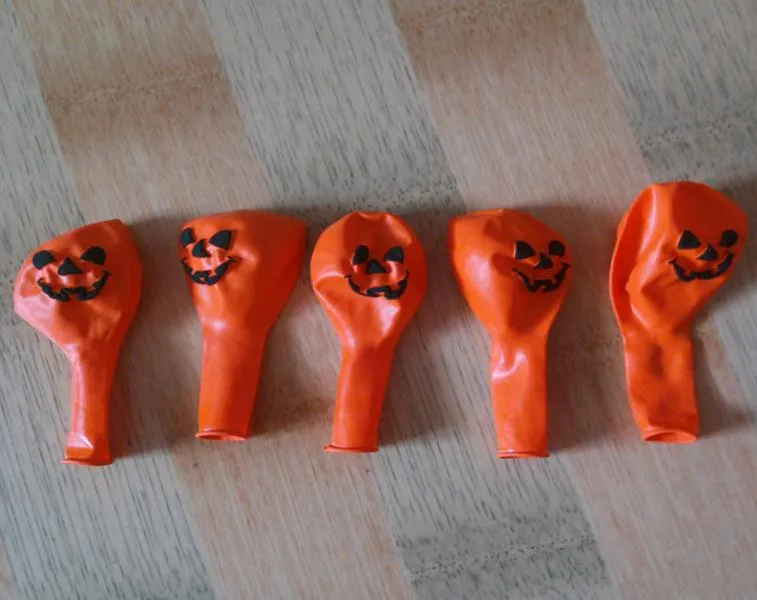 ホットハロウィンラテックスバルーンパーティーデコレーションオレンジブラックスカルカボチャゴーストバットトリックオアトリート怖いクラブバーの装飾小道具gif用品