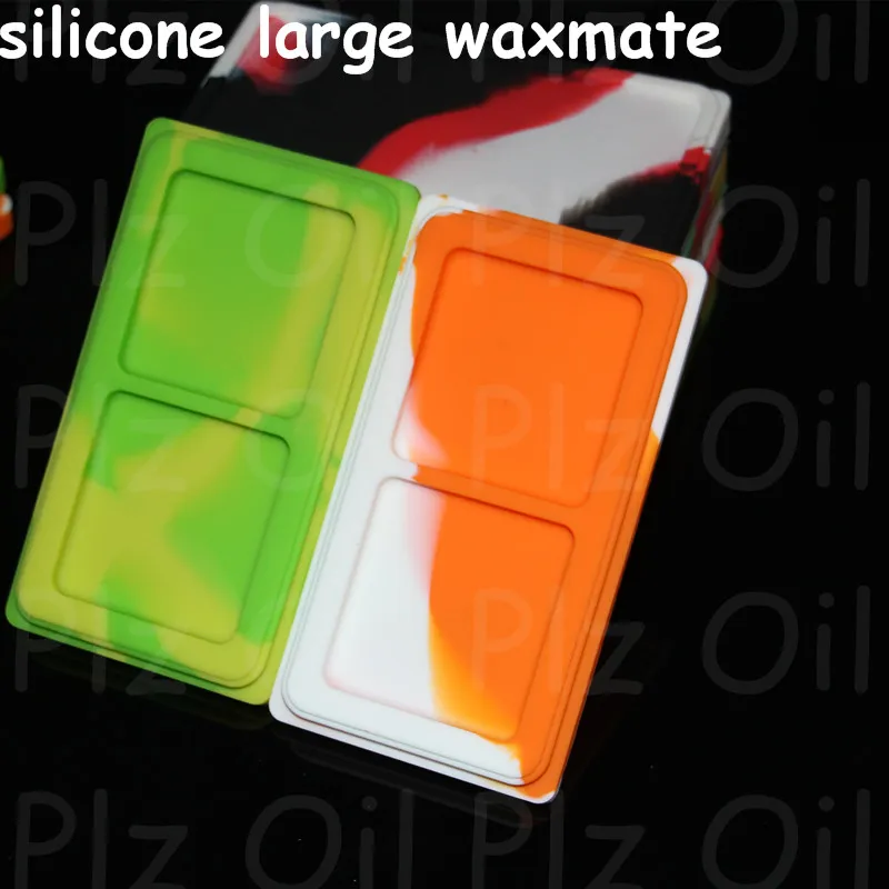 boxes large Waxmate Containers Silicone Rubber Silicon Storage Square Shape Wax Jars Dab Tool Dabber Oil Holder for Vaporize9993699