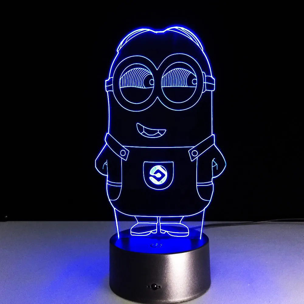 2017 Миньон Стиль 3D Оптическая Иллюзия Лампа Night Light DC 5 В USB ...