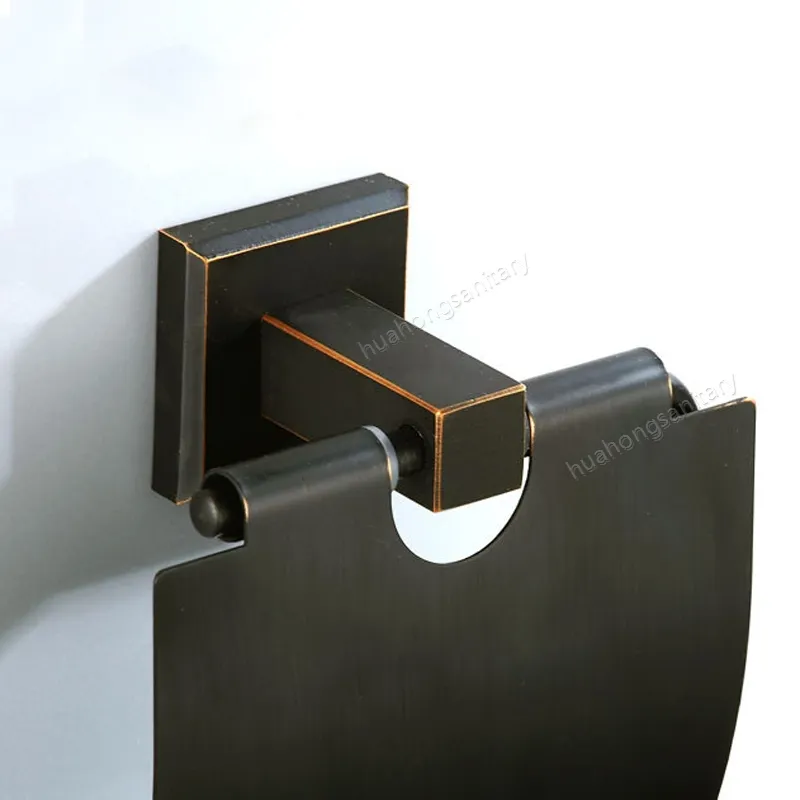 New style black bathroom pendant/Black Bronze square Toilet paper Holder, bathroom pendant, paper towel rack