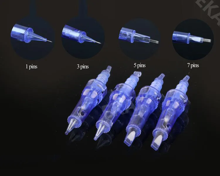 100 Uds. Cartucho de aguja derma pen 1/3/9/12/36 pines dermapen eléctrico M5 M7 N2 puntas de agujas desechables de repuesto Envío gratuito por DHL