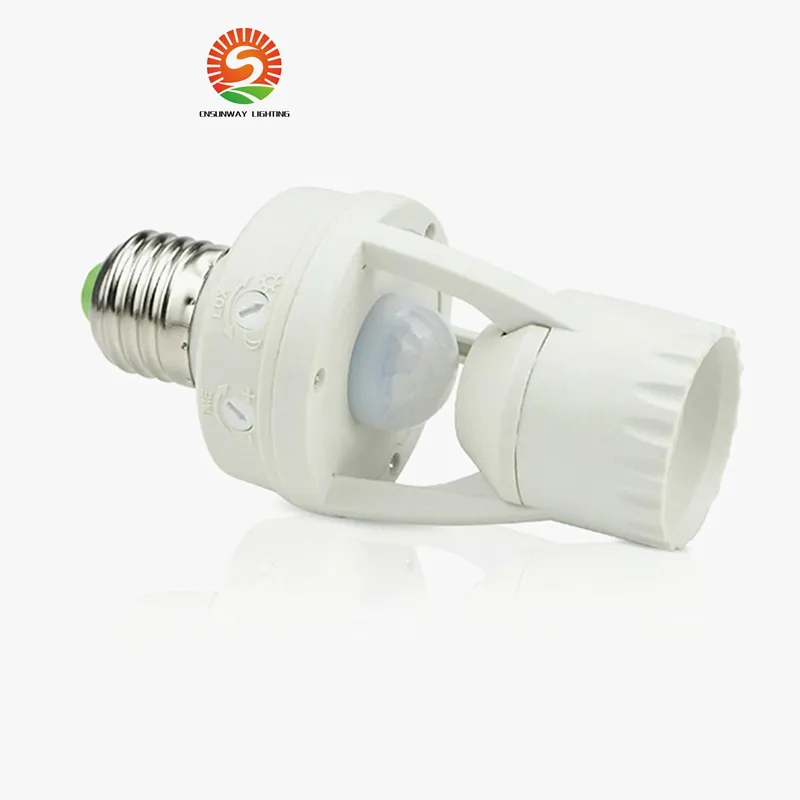 AC 110-220 V 360 Graus 60 W PIR Indução Sensor de Movimento Infravermelho infravermelho E27 Tomada Tomada Base de Lâmpada de Luz Da Lâmpada