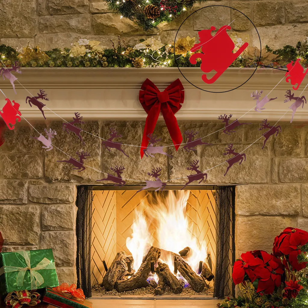 Venta al por mayor de Navidad que cuelga la decoración de la bandera del empavesado de la bandera regalos de Navidad adornos cadena del árbol de la gota envío gratis