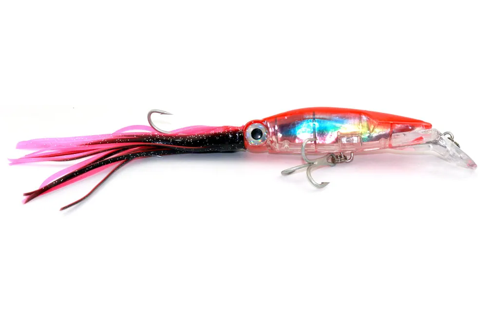 Hengjia 60 stks mouwen-vis vissen tackle 14cm 40 g octopus squid lokken hard plastic vissen lokken tolling bionic isca kunstmatige minnow aas