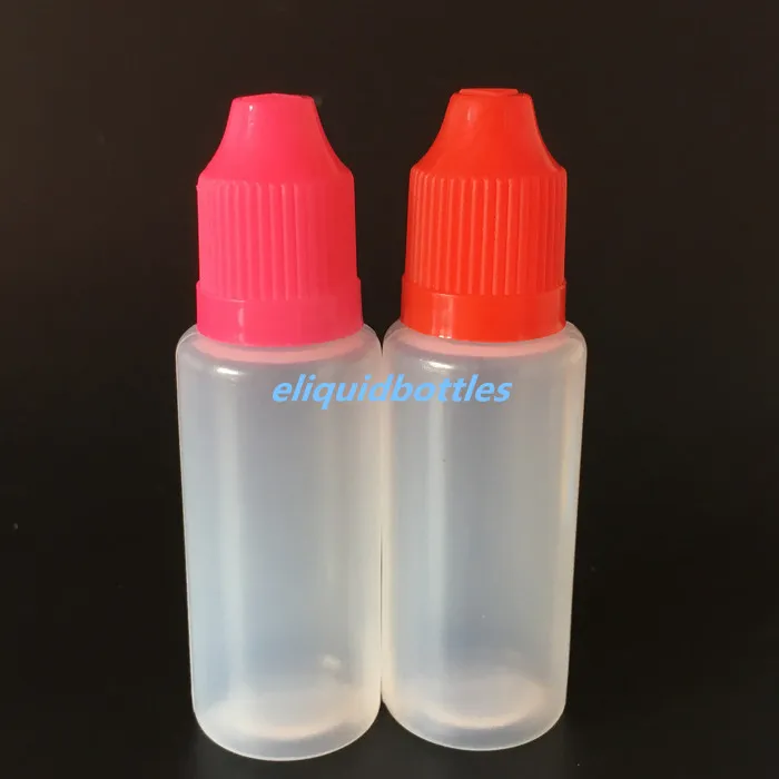 2018 Gratis DHL Soft Style Pe Needle Bottle 20ml Plast Dropper Flaskor Barnsäker keps LDPE E Vätska Tom flaska 20 ml