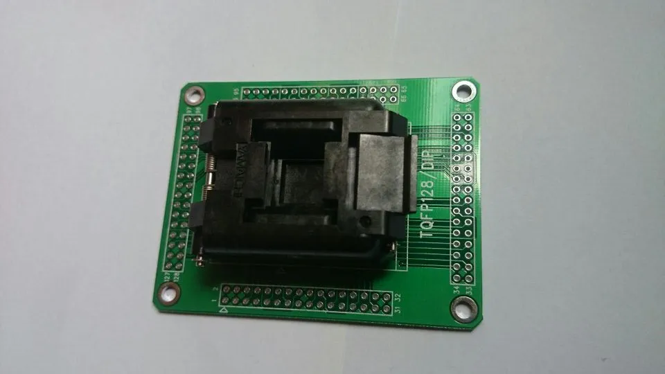 Prise de TEST IC QFP128 IC51-1284-1788, prise de gravure avec carte PCB, pas de 0.4MM, adaptateur TQFP128/DIP