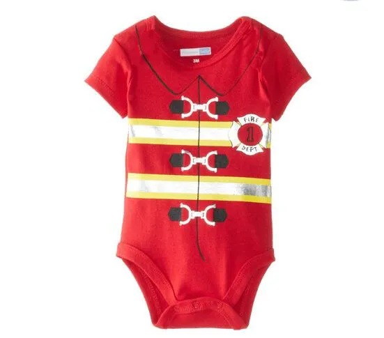 Wholesale-One Piece Baby Gentleman Romper Cotton Short Sleeve Newborn Baby Boy Clothing Girl Body Jumpsuit Overalls