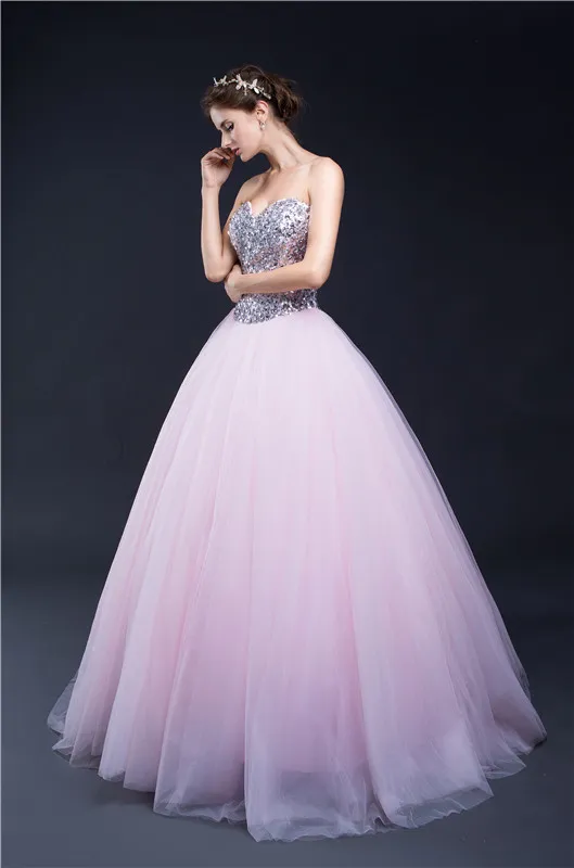 Vestido de debutante shop rosa claro