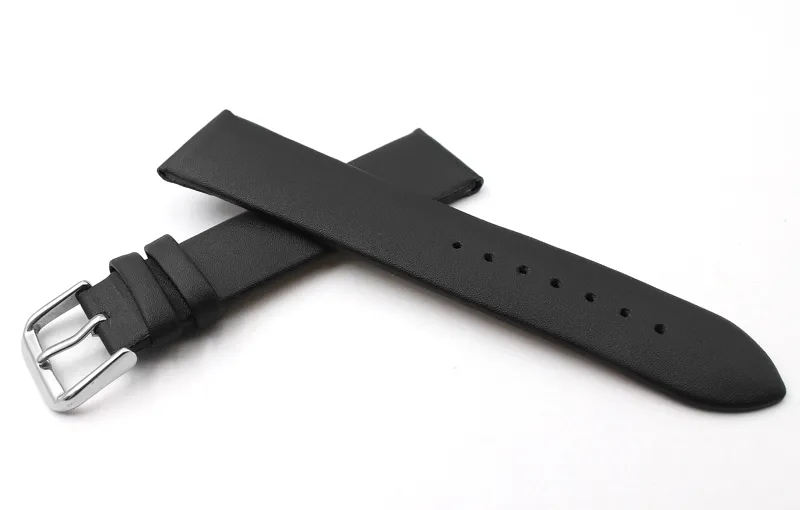 s Brand Durable Genuine Leather Ultrathin waterproof Genuine Leather Watch Band Men Women Black Strap 14mm 16mm 18mm 20mm 22mm Fr8732537