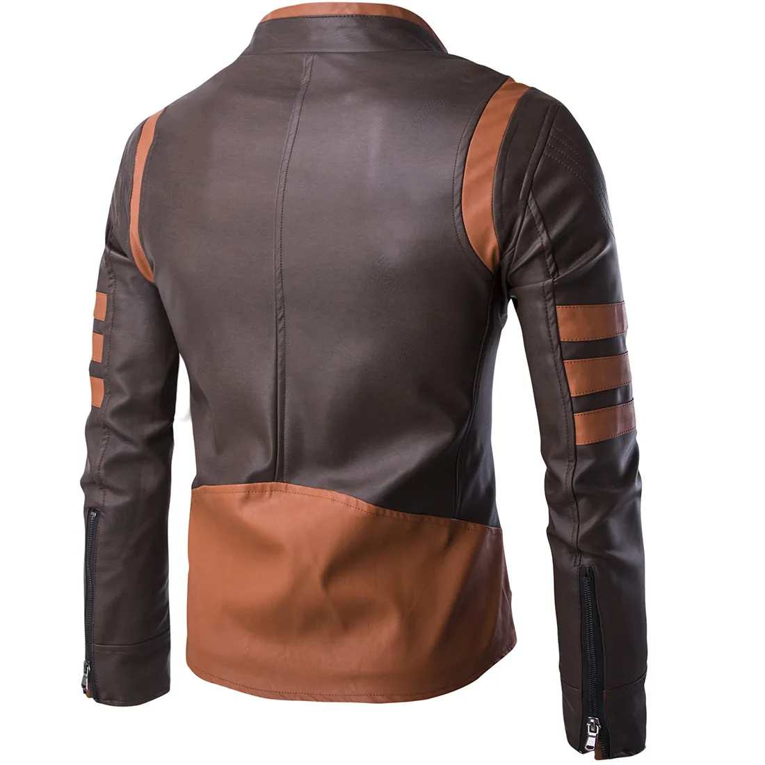 5XL Resident Evil Leather Men Jacka Höst Wolverine Fashion Cool Snygg Leather Jacket Zipper Stand Collar Motor Jacka för Mens J160809