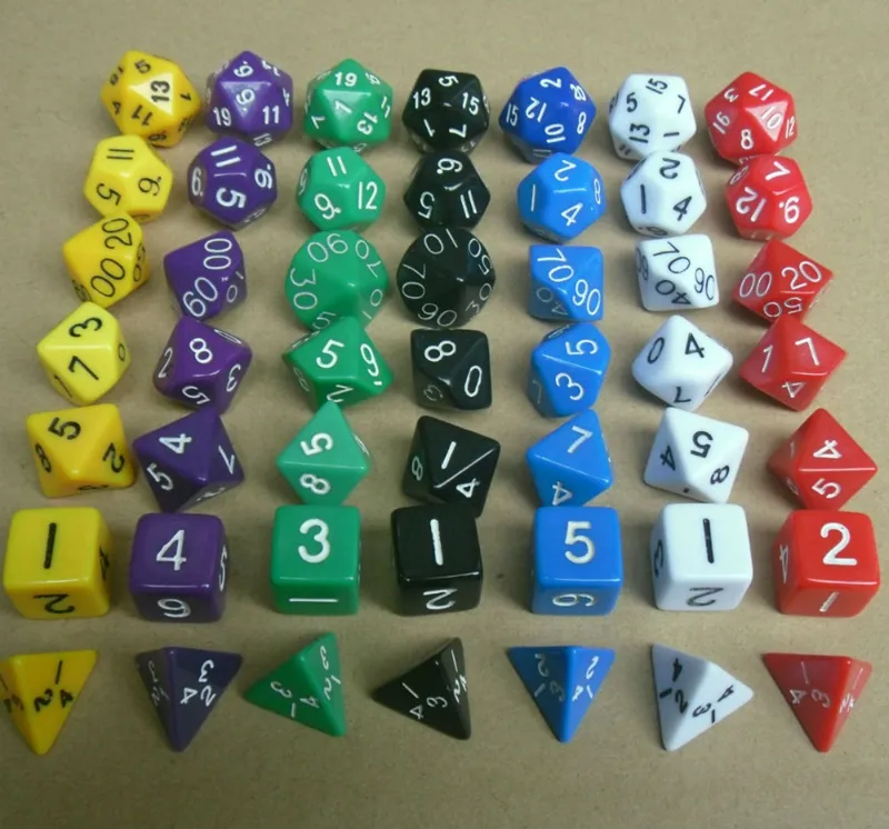 멀티 사이드 다면체 주사위 세트 RPG 게임 * D4 D6 D8 D12 D20 D10 0-9 00-90 Dungeons Dragons Daggerdale Dice #D16