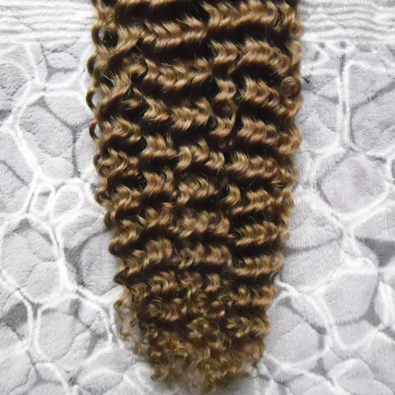 Brazilian Human Tape in kinky curly Skin Weft 100% Human Hair Tape In Hair Extensions #4 Dark Brown tape in human hair extensions 100g 