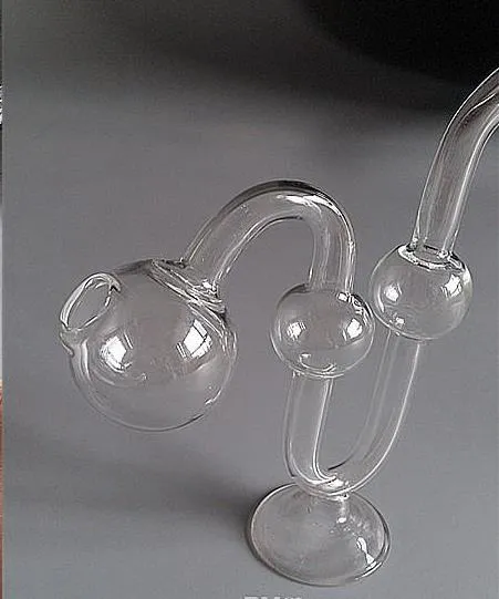 Nyaste 20 cm snakelike glasrör glas bongo il brännare bongs vattenrör glas vattenpipa med basfri frakt