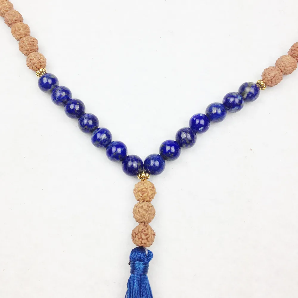 ST0240 Inner Truth Yoga Necklaces Lapis Lazuli 108 Mala Beads Tassel Necklace Trendy Design Women Yoga Necklace