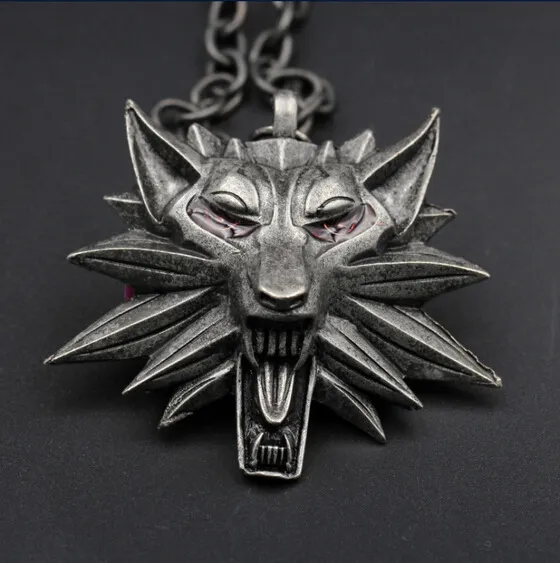 Collier à tête de loup pendentif en gros