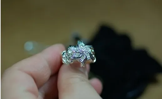 Anel de banda de casamento vintage clássico para mulheres loter o charme galadriel nenya 3ct simulado diamante 925 soild anel de prata esterlina