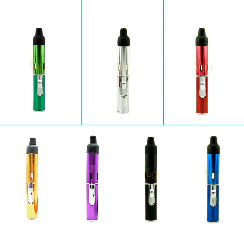 one pcs click N vape sneak vape portable bong glass water pipe Vaporizer with built-in Wind Proof Torch Lighter