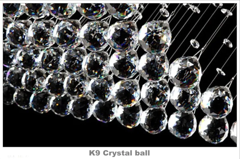 Luxury Rain Drop Crystal Lights Modern Ball Crystal Chandelier Light Fixture LED Ceiling Lamp home
