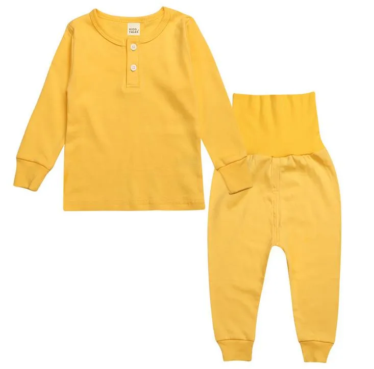 Ins Autunno Inverno Ragazze Ragazzi Vestiti Set Bambini Pigiami bambini Set Loungewear T-shirt in cotone + Pantaloni 2 pezzi Abiti bambini W079