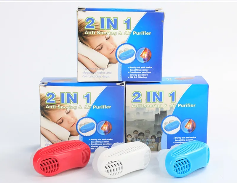 10 pièces 2 en 1 arrêter le ronflement purificateur d'air nez appareil respiratoire apnée garde aide au sommeil dispositif d'arrêt du ronflement Silicone Anti ronflement