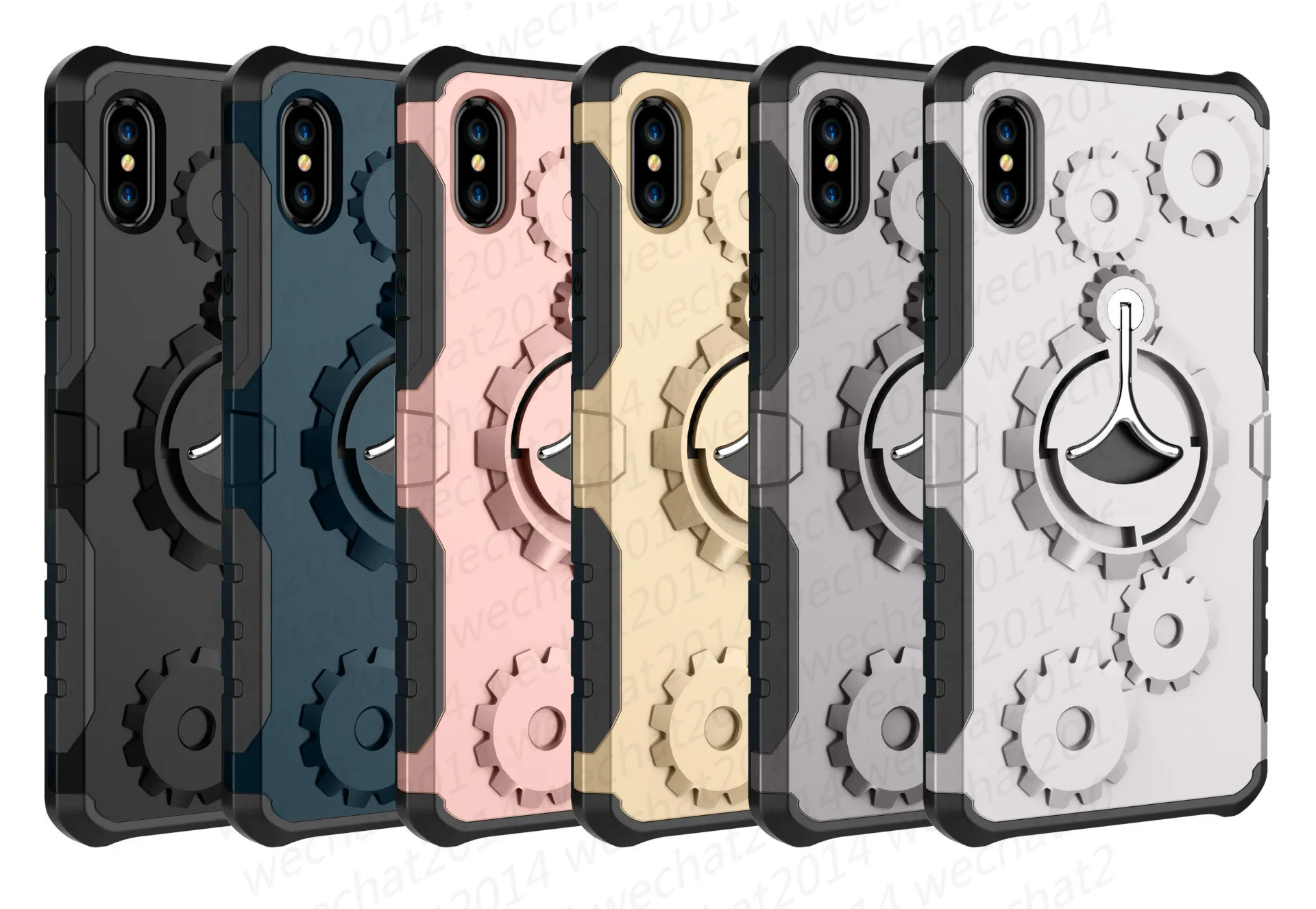 Luxury Gear PC TPU Armor Hybrid Case Cover con Stander iPhone X 6 6s 7 8 Plus Nessun pacchetto