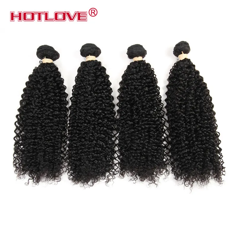Malaysisches Afro-Kinky-Curly-Haar, gemischte Länge, 3 4 Bündel, unverarbeitetes malaysisches Kinky-Curly-Jungfrau-Haar, Echthaarverlängerungen 7156361