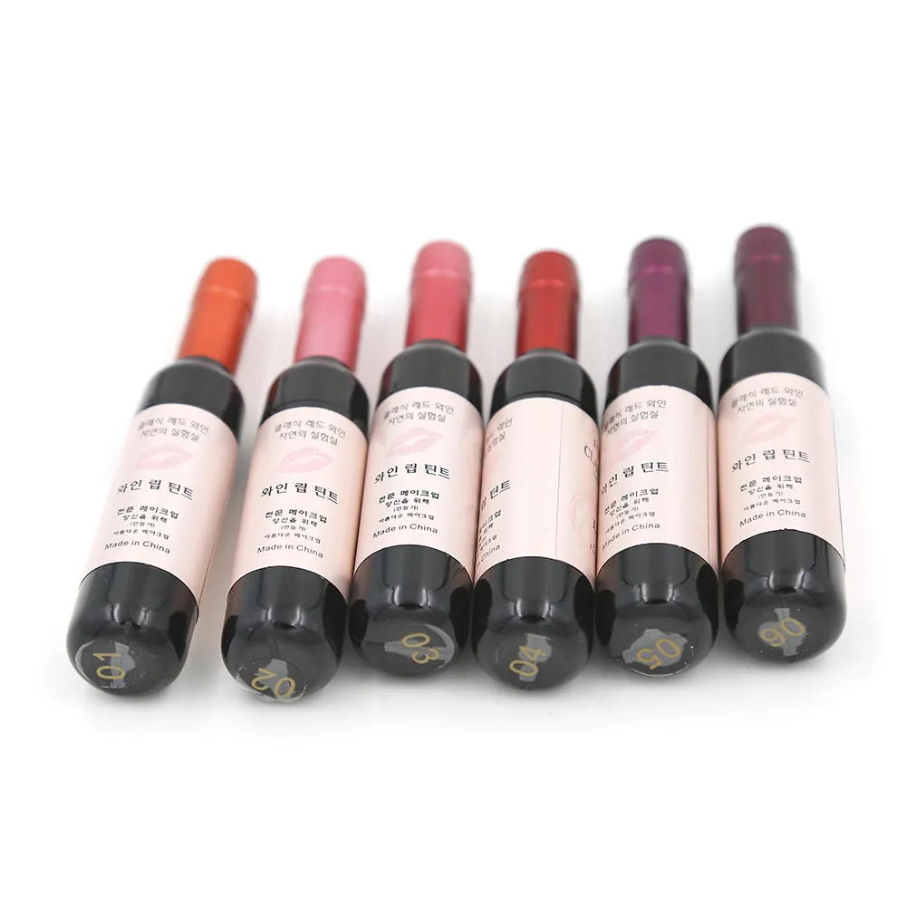 Rossetto liquido Vino trucco Lip Tint 24 pezzi / lotto i Lip Stain Net 6ml * 1 P7004