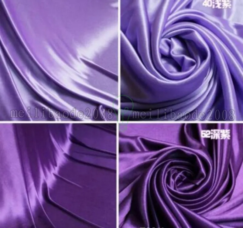 Silk fabric wedding backdrop Width 150CM 59" Satin Fabric Decoration Solid Color Cloth/Performance Clothing Fabrics Clothing Lining MYY