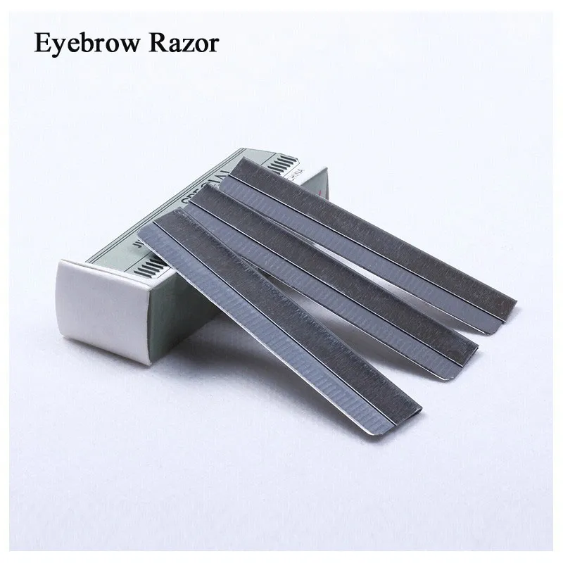 Partihandel HOT Ögonbryn Razor Rostfritt stål Microblading Brow Shaving Trimmers Make Up Verktyg