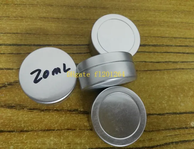 500 sztuk / partia Darmowa Wysyłka 20G 20 ml Puste Kosmetyczne Jar Balm Balsina Pojemnik Doniczki Aluminiowe Tiny 45x19mm