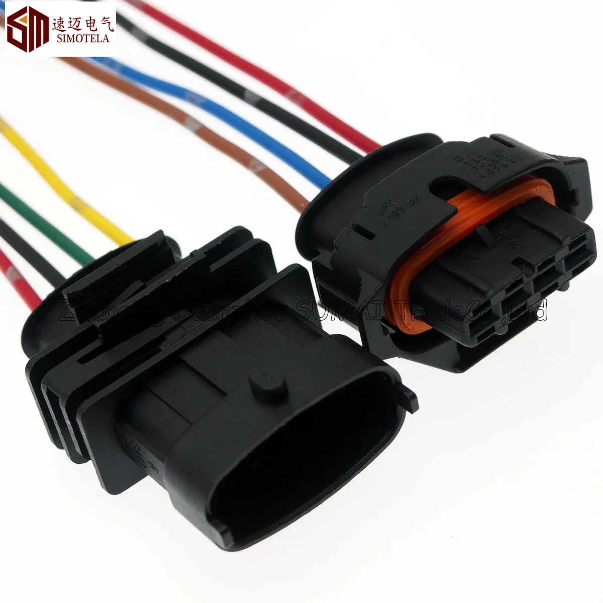 4Pin 3 5mm Conector do sensor de taxa de fluxo de ar automático plugue de pressão de admissão de carga do eixo Plugue à prova d'água automático para conector Bosch 4Pin268x