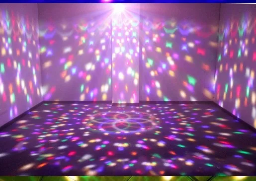 9 LED Fernbedienung DMX 512 Kristall Magic Ball Effect Light Digital Disco DJ Bühnenbeleuchtung Freies Verschiffen