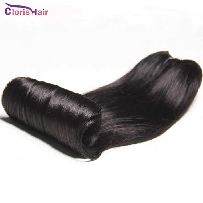 Soft Unprocessed Aunty Funmi Extensões de Cabelo Humano Extensões Bouncy Romance Curvas Peruano Virgem Dupla Trama Duplo 3 Bundles Fumi Short Bob Style Weave