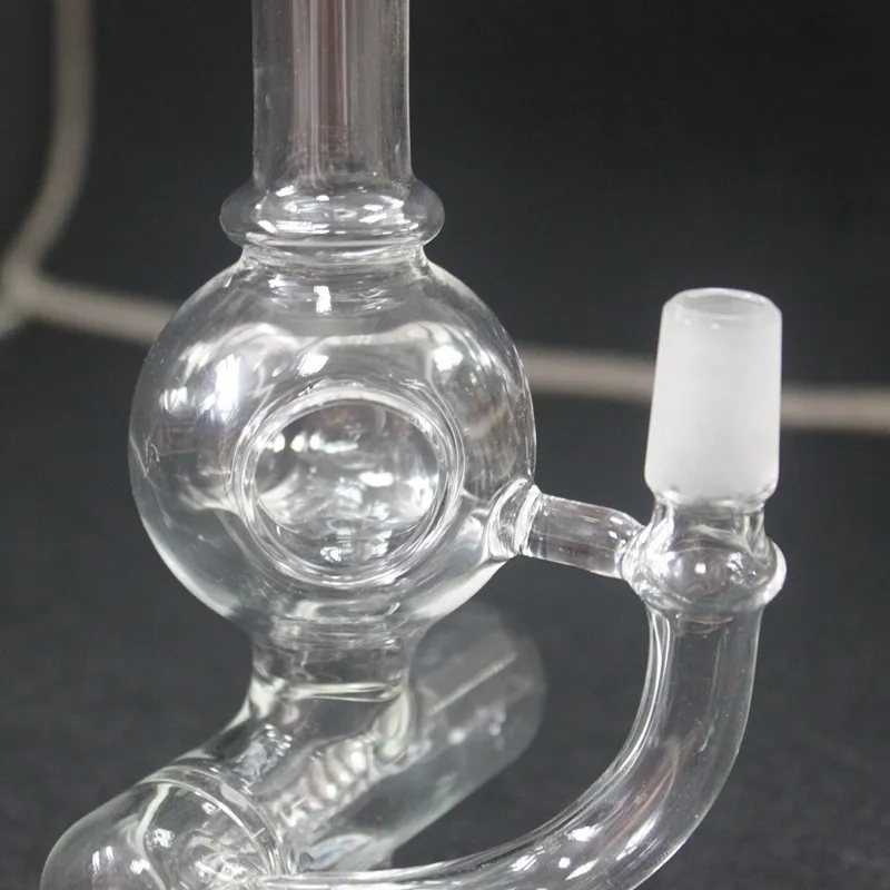 Bang en verre de 8 pouces avec récupérateur double Matrix Perc deux fonctions Diffuseur en ligne Rig crâne bong verre Tuyau de fumée d'eau barboteur perc