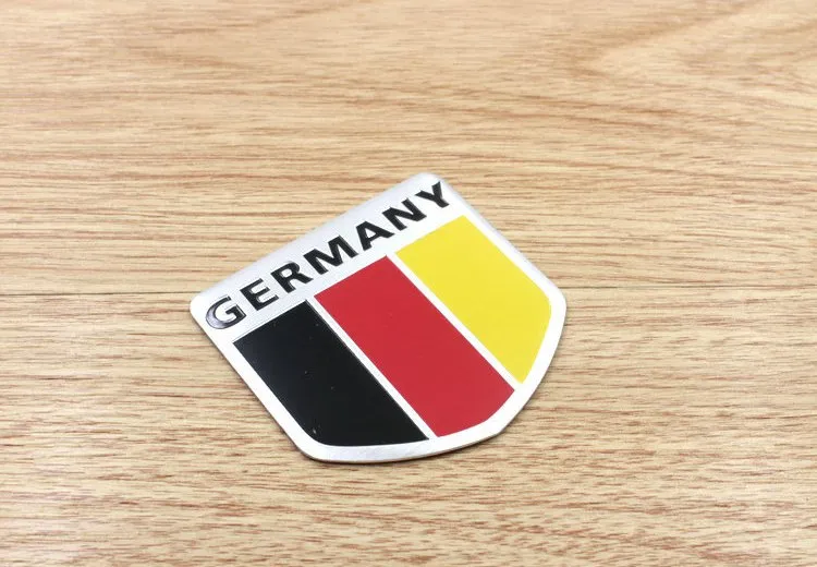 New 3D Aluminum ENGLAND GERMANY ITALY YEMEN National Flag Emblem Badge Car / Motorcycle Signage Nameplate Logo Car Stickers