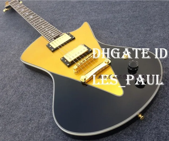 Custom Musicman Ernie Ball Armada Elektrisk gitarr Kina Guitare Svart och Guldmusikinstrument