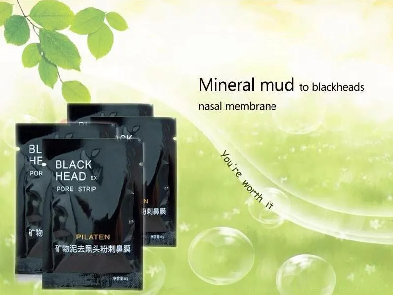 Pilaten Facial Black Mask Face Care Nose Acne Blackhead Remover Minerals Pore Cleanser Mask Black Head Strip Maquiagem