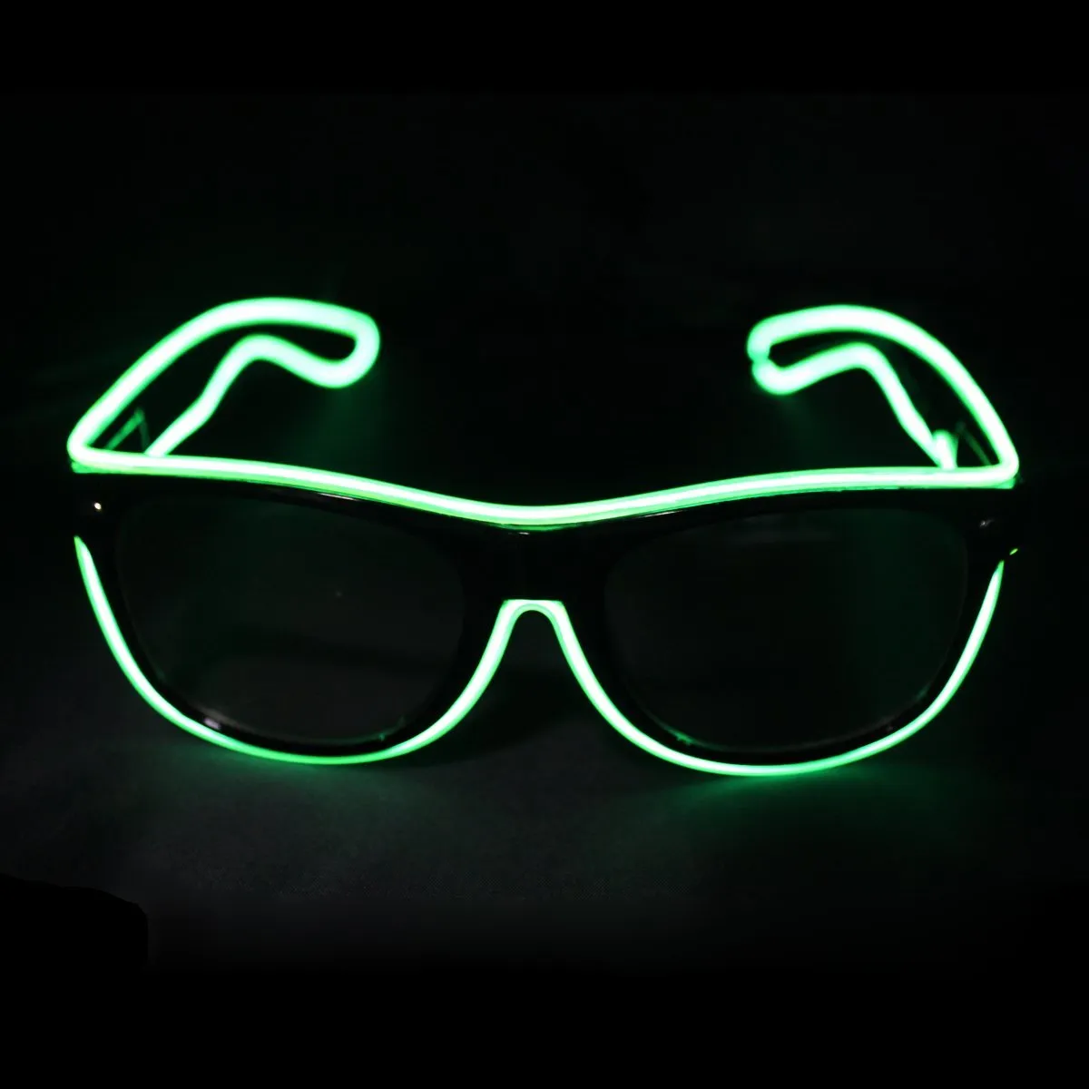 Nowość Oświetlenie Glow Okulary przeciwsłoneczne LED DJ Safety Light Up Multicolor Ramki Kontrola głosu