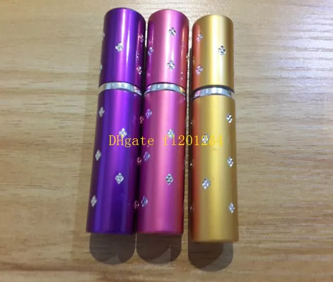 100 sztuk / partia Darmowa Wysyłka 5ml Mini Przenośny Makeup Waftershave Refillable Puste butelki Atomizer z gwiazdą,