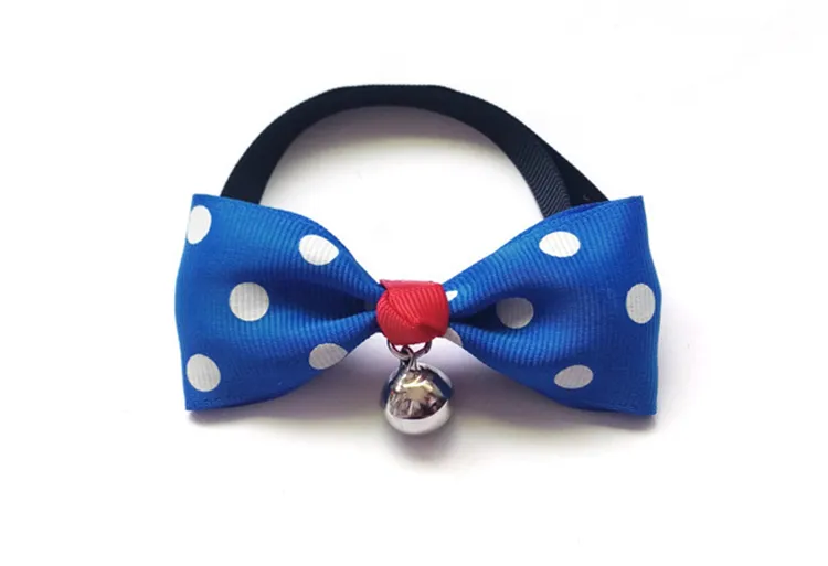 New /loot Cute Lovely Pet Dog Bowknot Tie Bow Necktie Collar Has the bell Pet Clothing Dog Cat Puppy IC758