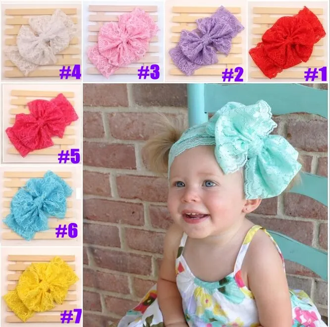 Stylish Lace Headband With Big Bow For Baby Girls Perfect Babys Breath Hair Piece And Head Wrap