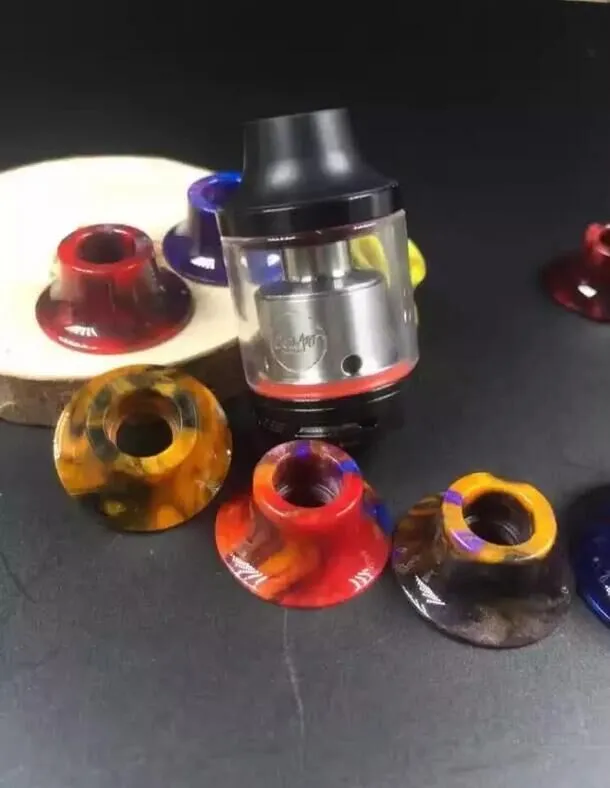 4 Styles TFV8 Coilart Mage RTA Mini Buddha Roughneck Epoxy Resin Drip Tip Colorful Wide Bore Drip Tips 510 Mouthpiece for Atomizer Tank