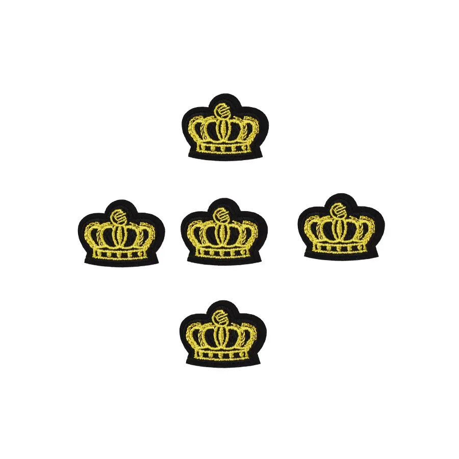 10 pièces couronne badge patchs pour vêtements fer broderie patch pour vêtements applique accessoires de couture sur autocollants vêtements fer sur p229j