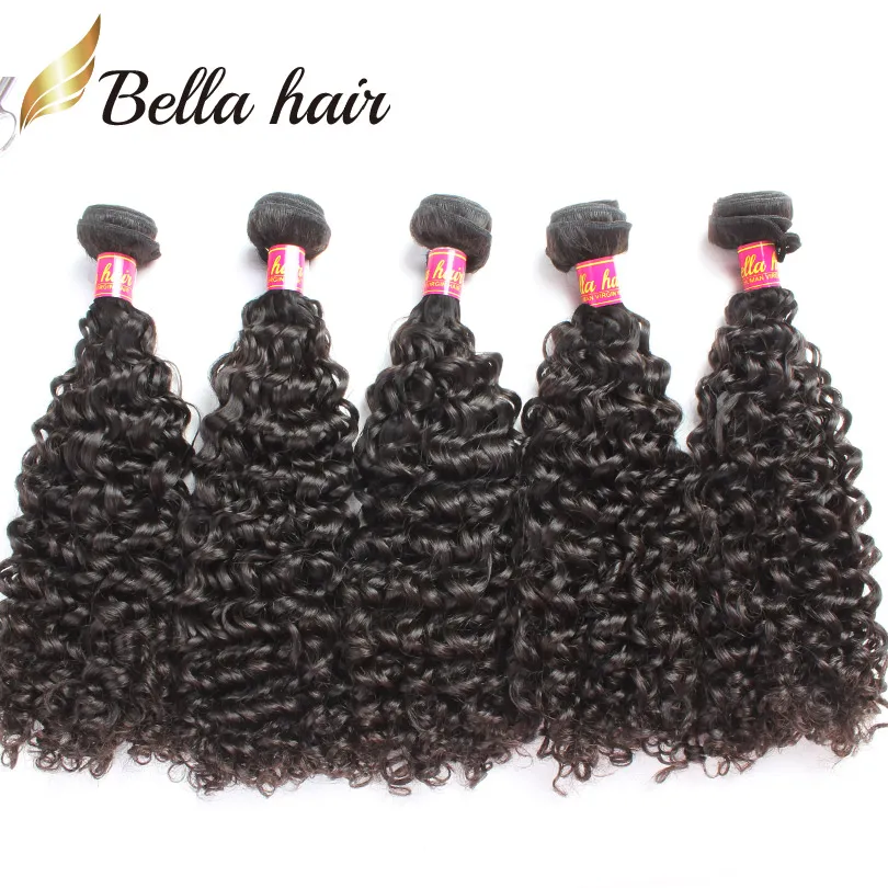 4pcs/lot Top Quality Indian Human Hair Weft 10-24inch Natural Black Grade 9A Curly Hair Weave Free Shipping