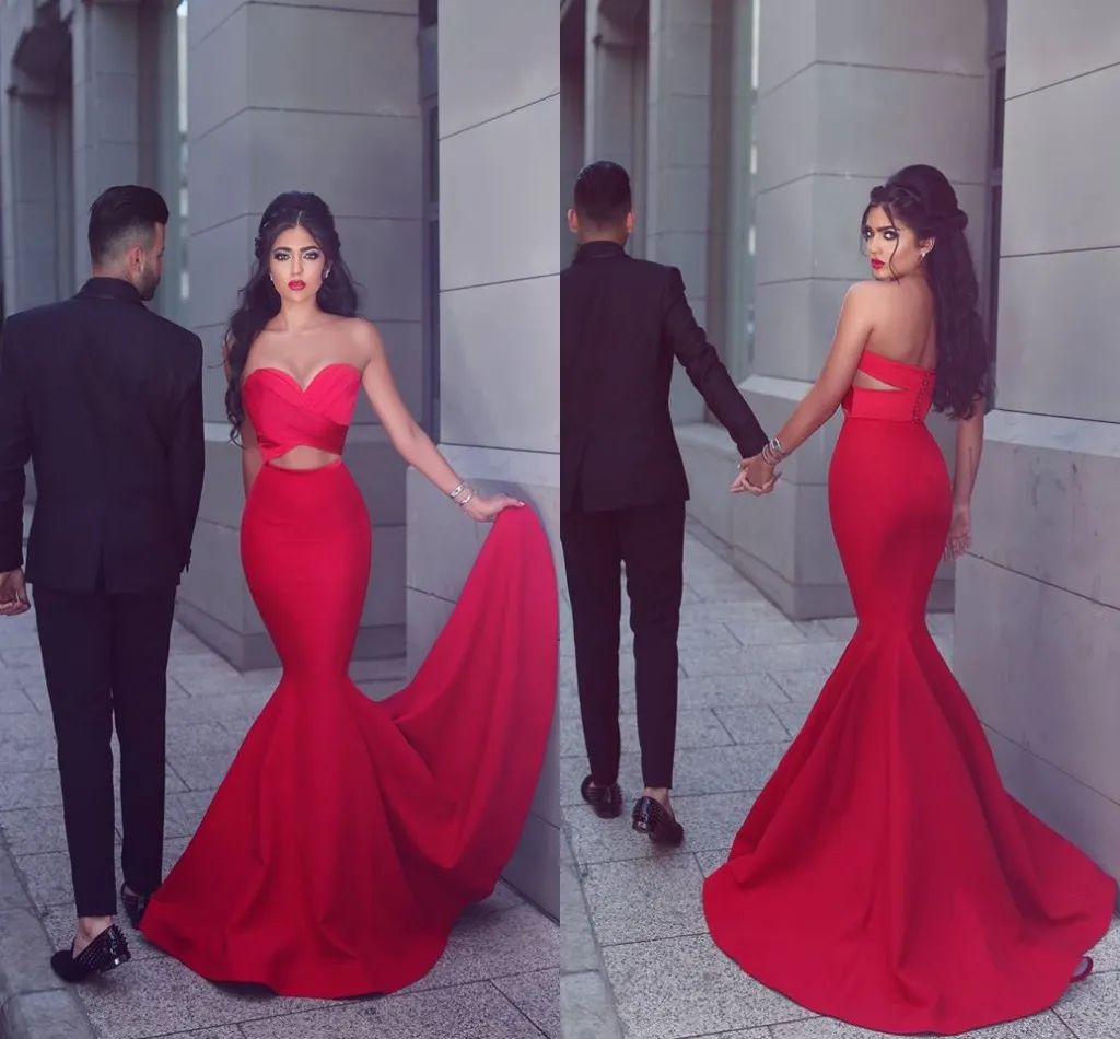 2016 Red Sexy U.Sudia Grom Dresses Cheap Araric Abaya Mermaid Prom Dress Dress Barty Vestidos labera party bress bress vongen3490235