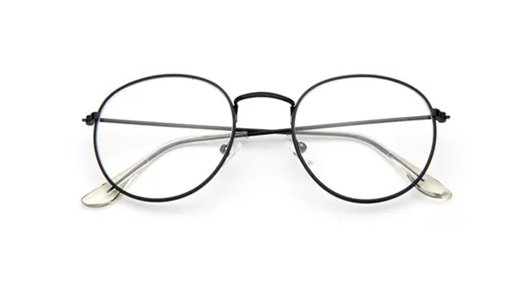 ヴィンテージオーバルゴールド眼鏡フレーム2018ビンテージオーバル透明ゴールド眼鏡フレームレトロスチールレッグスメガネ眼鏡男女性メタルプレーン