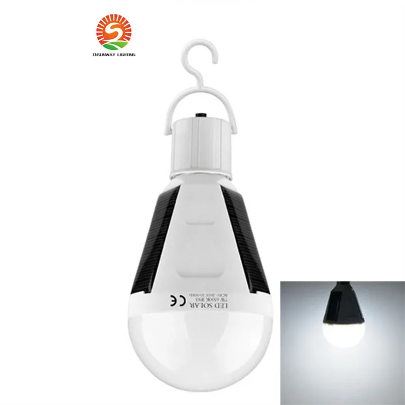 Camping rotatif alimenté panneau camp portable puissance solaire réverbère tente ampoule jardin suspendu lampe extérieure 7W étanche IP65 E27