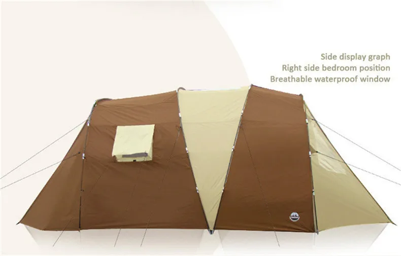 2016 Zelt Camping One Hall Zelt Camping Shelters Wasserdichte, sonnige Doppeldeck-Schutzzelte für den Sommer im Freien für Familienessen. Schneller Versand