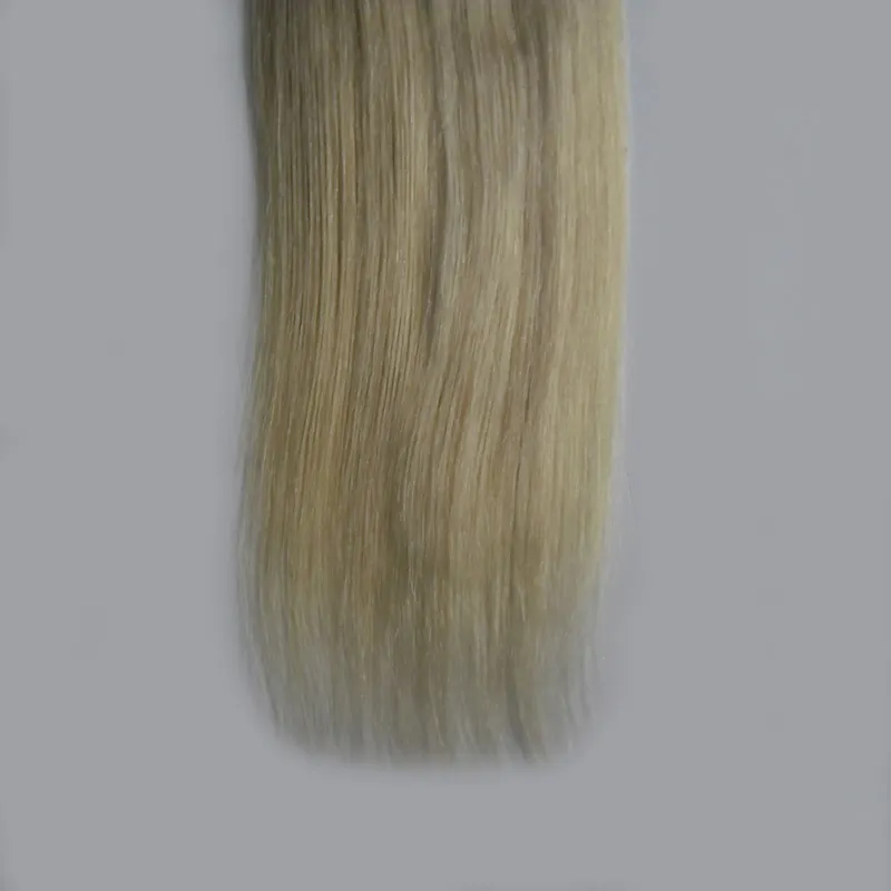 T8/613 blonde two tone ombre hair extensions 100g Straight tape in human hair extensions