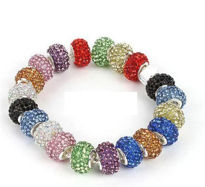 Multicolor Nouvelle résine Rison Perle Perle Collier en cristal à noyau argent Collier Loose Fit Braceles Perles 2525